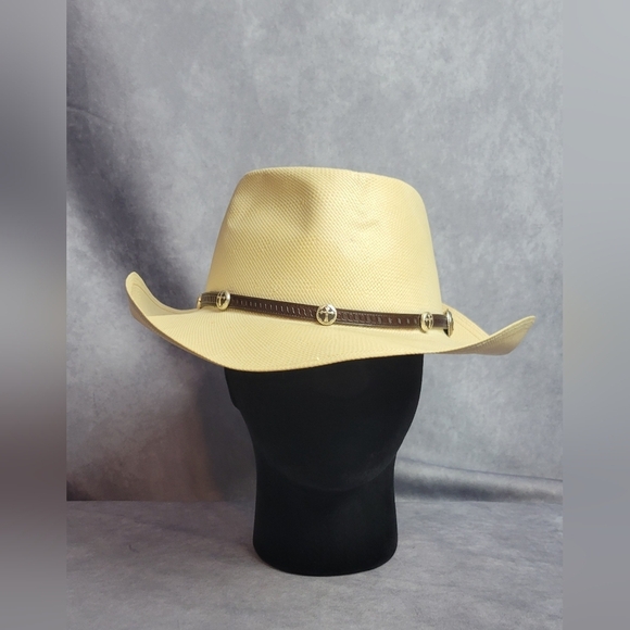 STETSON SHANTUNG PANAMA ROYAL FLUSH STRAW GAMBLER COWBOY WESTERN HAT 6X